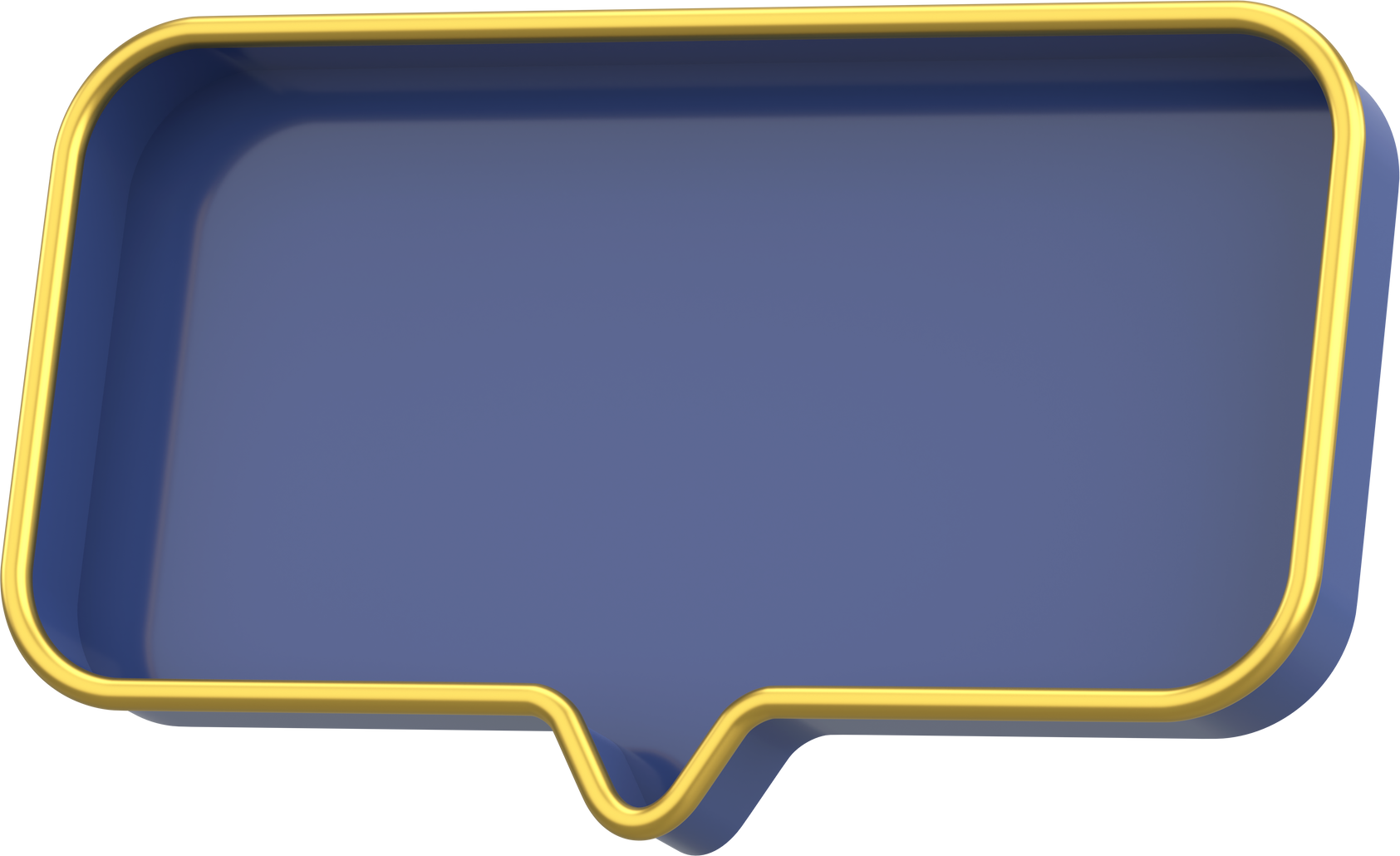 3D text box. Speech bubble. 3D illustration.